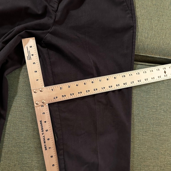7th Ave New York & Co Navy Zipper Flared Pants 14 Tall - Picture 13 of 14